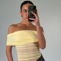 Penny Mesh Bodysuit Lemon