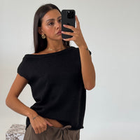 Kaisha Crop Knit Black