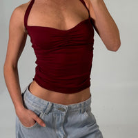 Lora Halter Top Wine