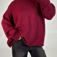 Nikova Knit Jumper Wine