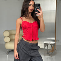 Lenni Corset Top Red