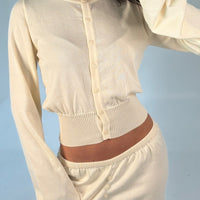 August Button Up Top Cream