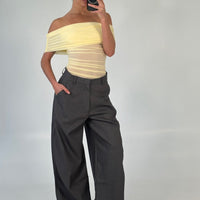 Penny Mesh Bodysuit Lemon