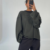 Bloom Long Sleeve Forest Stripe