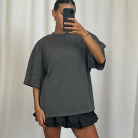 Unisex Emmett Box Tee Charcoal