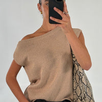 Kaisha Crop Knit Mocha