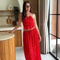 Elena Set Cherry - FINAL SALE