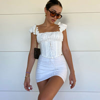 Selby Mini Skirt White