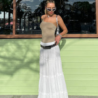 Miriah Maxi Skirt White Petite
