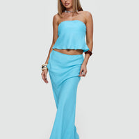 Lucelia Maxi Skirt Aqua
