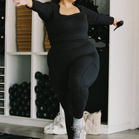 Achieve Activewear Leggings Black Curve