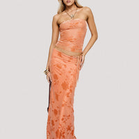 Mikah Maxi Skirt Orange