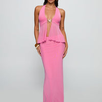 De Angelo Maxi Skirt Pink