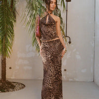 Eleganza Maxi Skirt Leopard