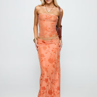 Mikah Maxi Skirt Orange