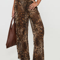 Fyre Wide Leg Pant Leopard