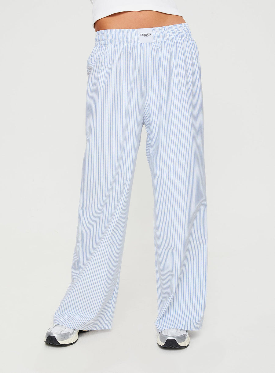 Beach House Pants Blue Stripe