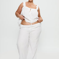 Santabelle Frill Pants White Curve