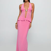 De Angelo Maxi Skirt Pink