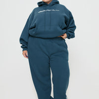 Princess Polly Track Pants Block / Cursive Text Slate Curve