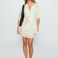 Caraliia Mini Skirt Cream