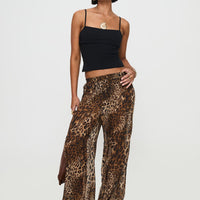 Fyre Wide Leg Pant Leopard