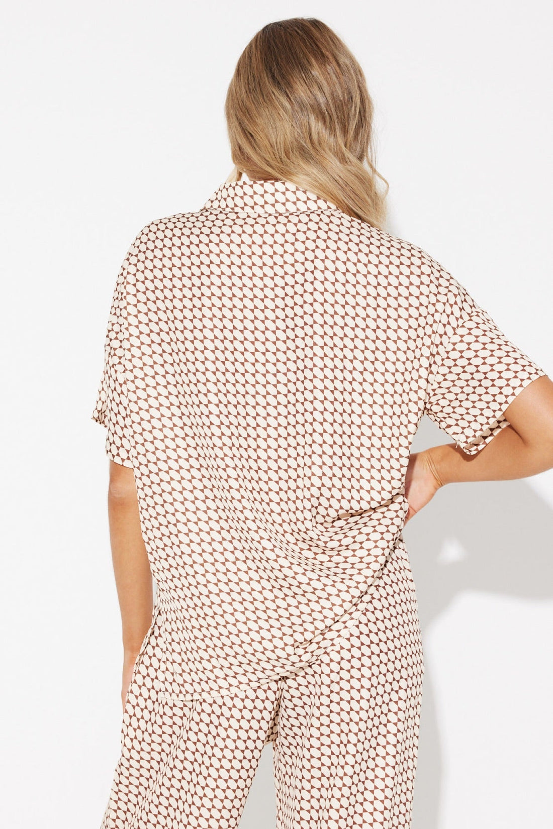 Riley Resort Shirt Brown Print
