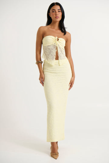 Summer Lace Top Lemon - FINAL SALE