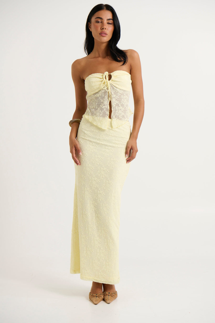 Summer Lace Top Lemon - FINAL SALE