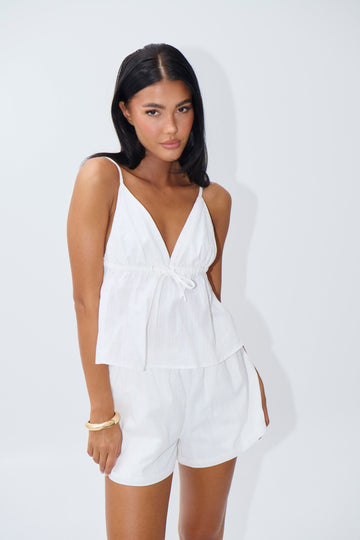 Mandy Crop White