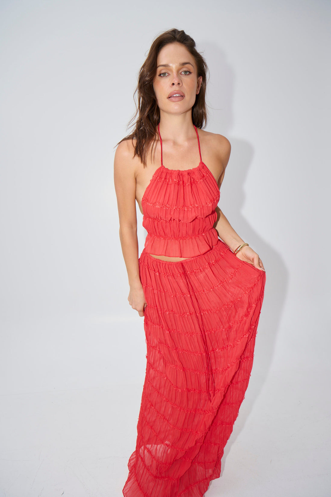 Elena Set Cherry - FINAL SALE