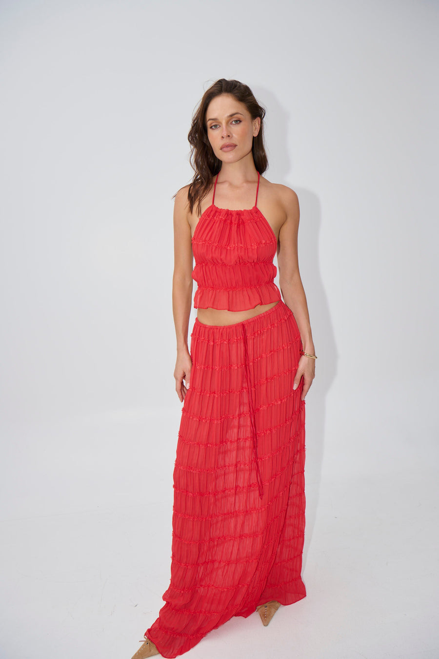 Elena Set Cherry - FINAL SALE