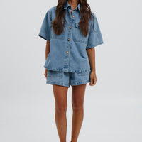 Delaney Denim Set Light Blue