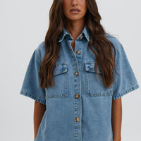 Delaney Denim Set Light Blue