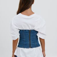 Jaylan Denim Top Blue
