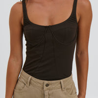 Je Taime Bodysuit Chocolate