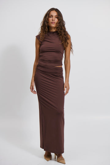 Gabby Maxi Skirt Coffee