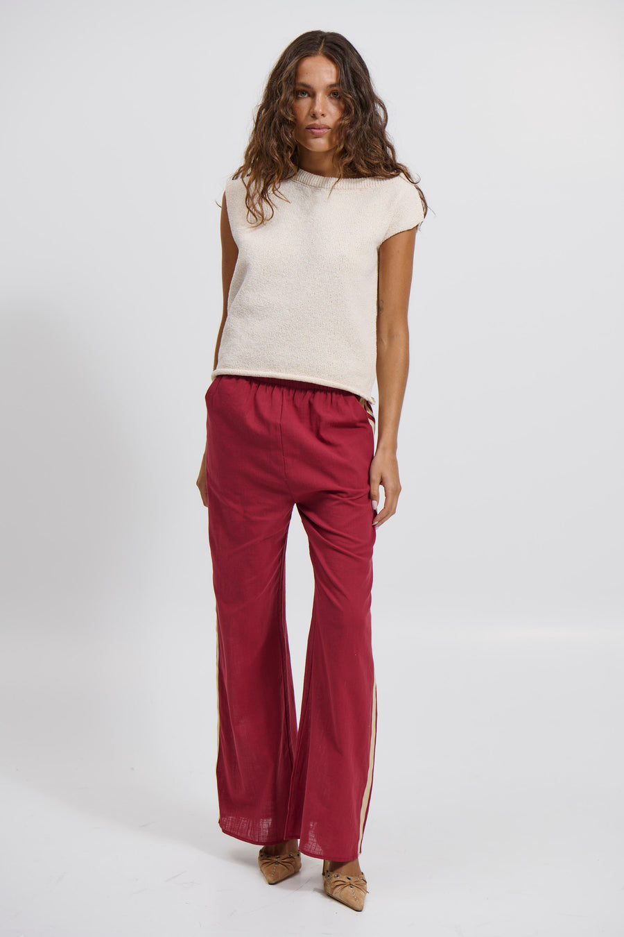 Kaisha Crop Knit Cream