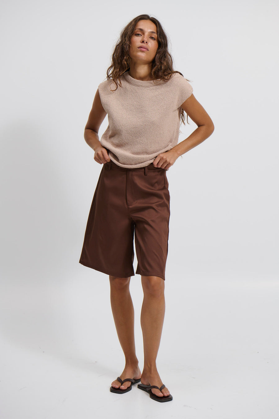 Kaisha Crop Knit Mocha