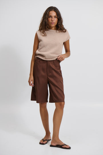 Kaisha Crop Knit Mocha