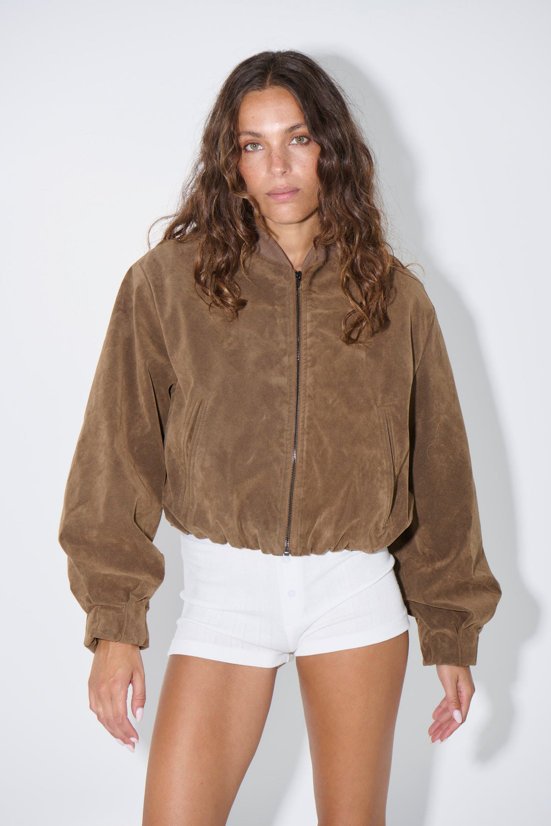Clara Bomber Brown