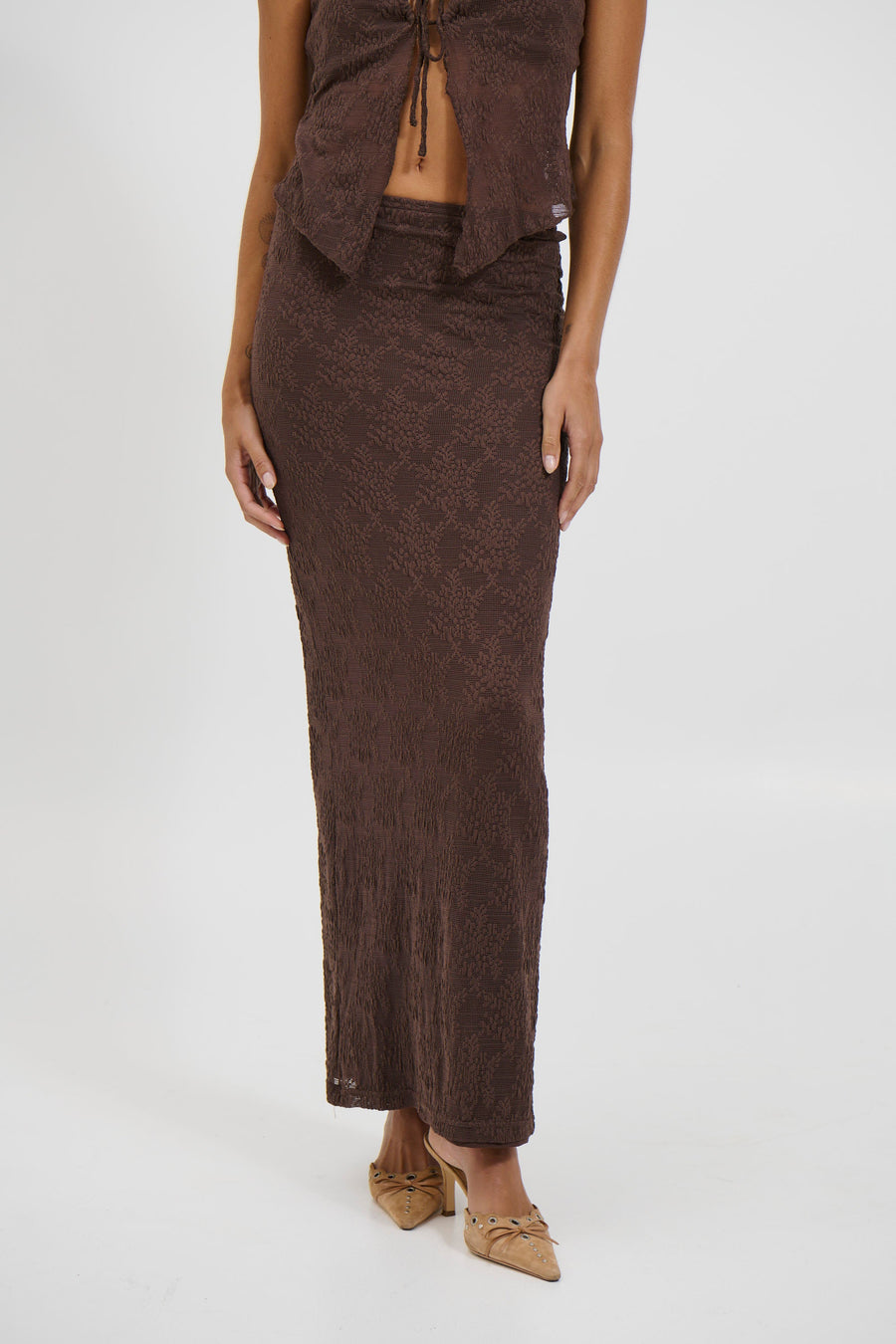 Summer Lace Skirt Chocolate - FINAL SALE