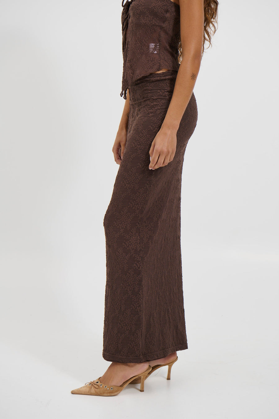 Summer Lace Skirt Chocolate - FINAL SALE