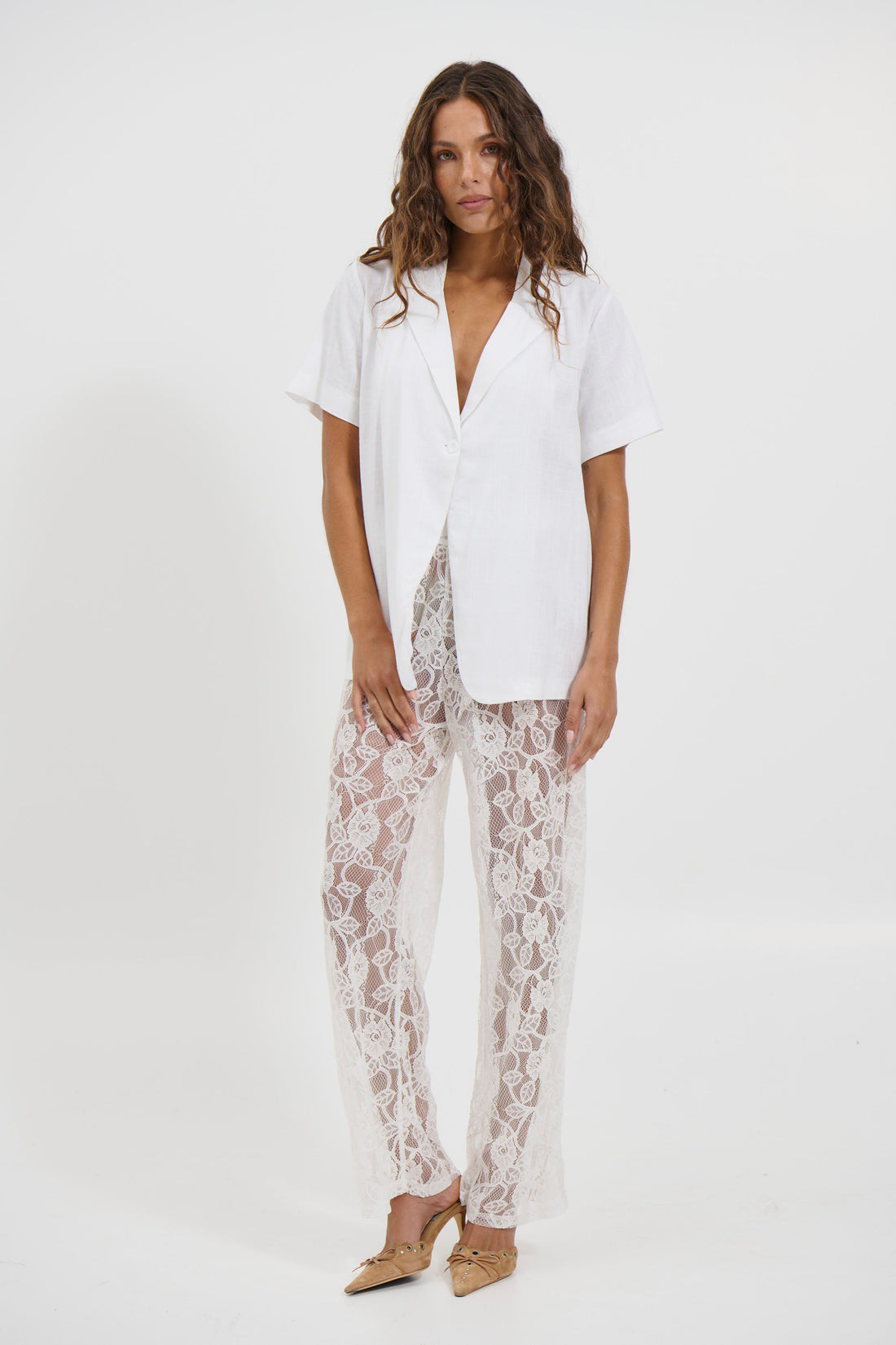 Karla Short Sleeve Shirt White