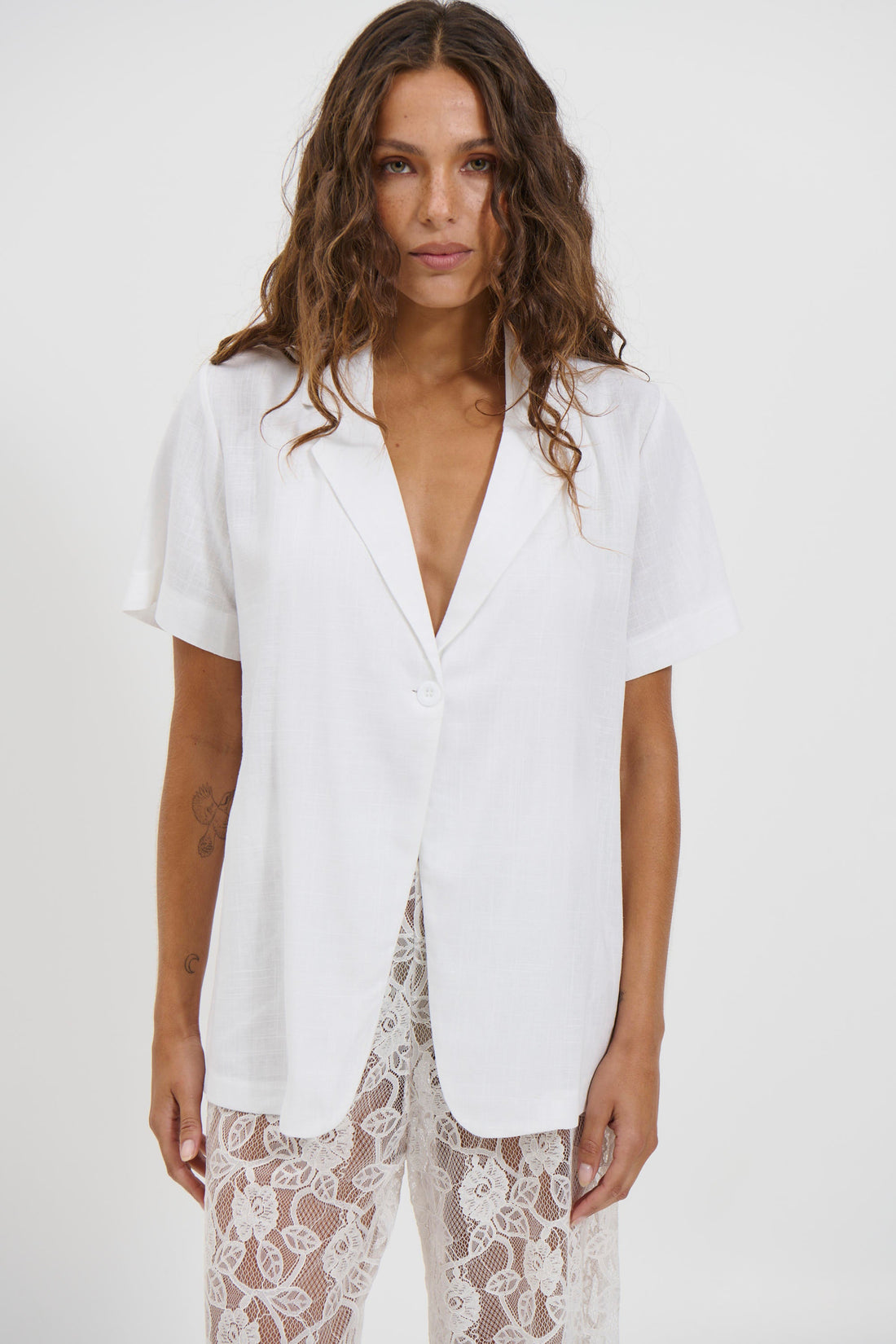 Karla Short Sleeve Shirt White