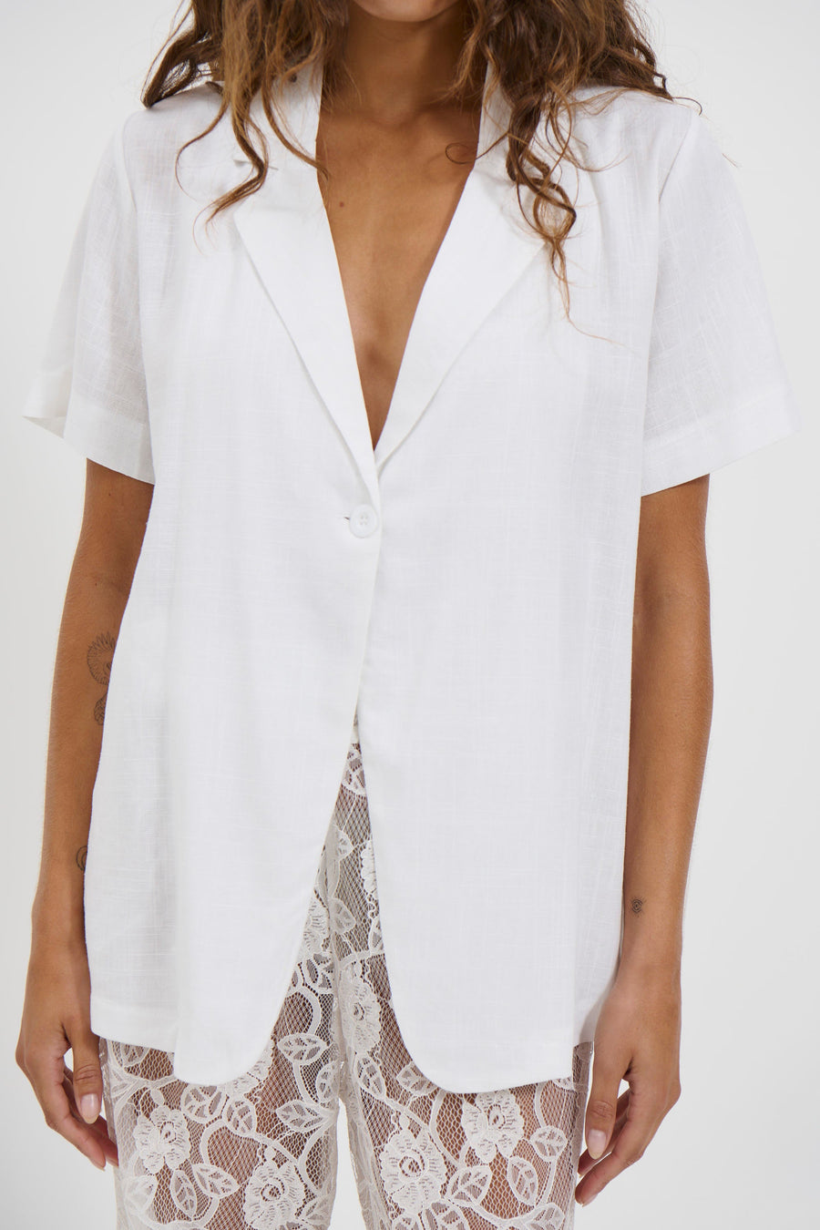 Karla Short Sleeve Shirt White