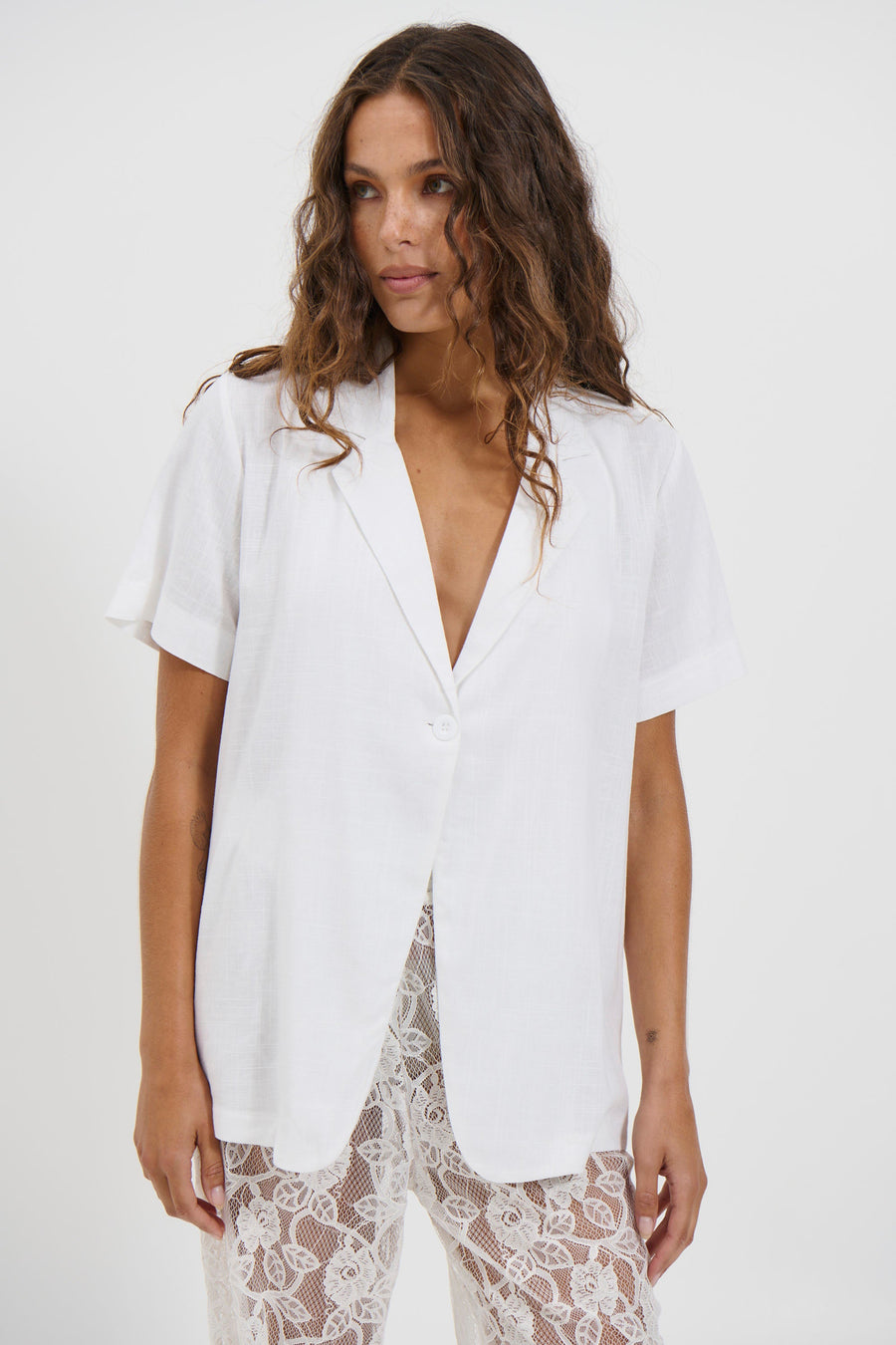 Karla Short Sleeve Shirt White