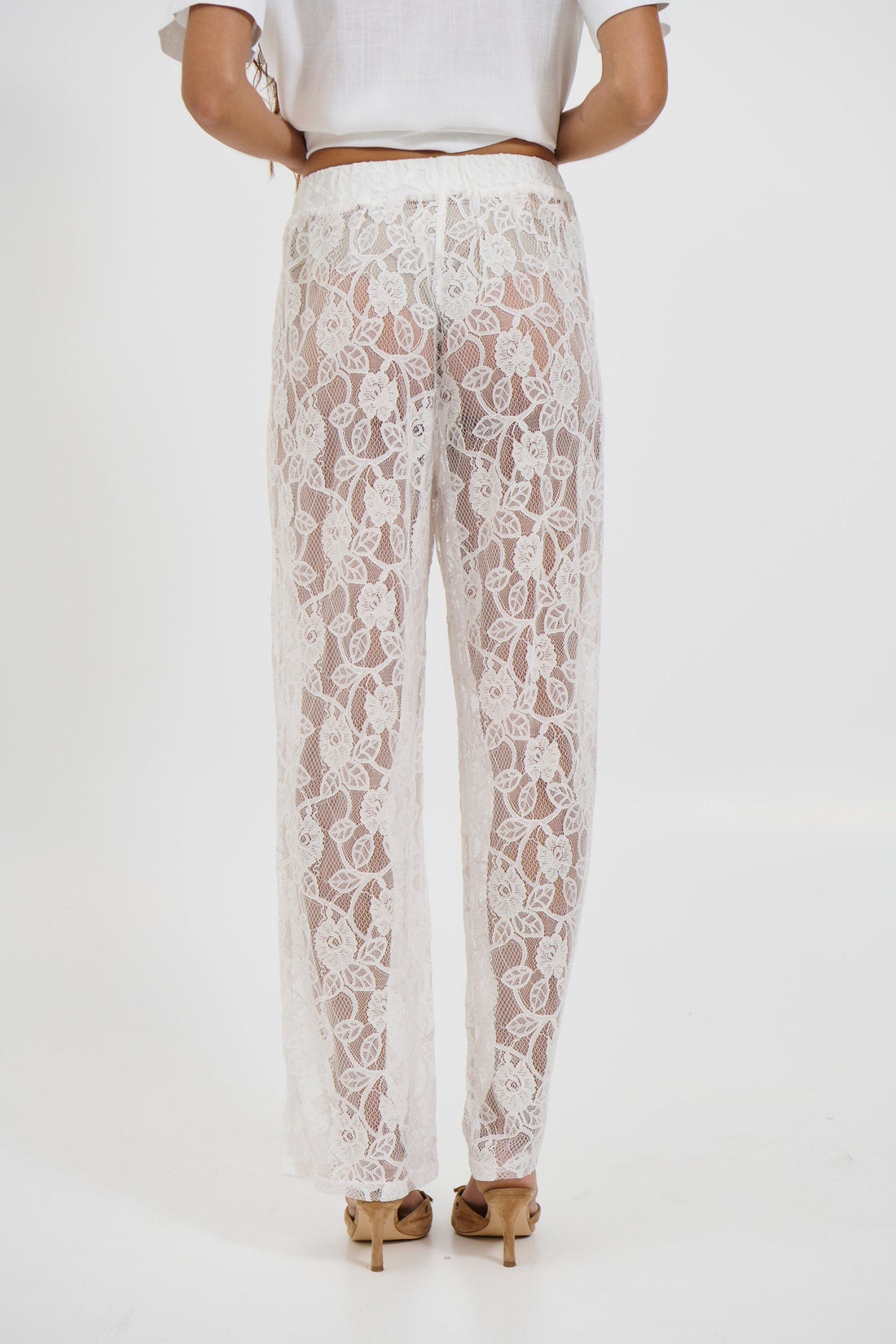 Tamika Lace Pant White