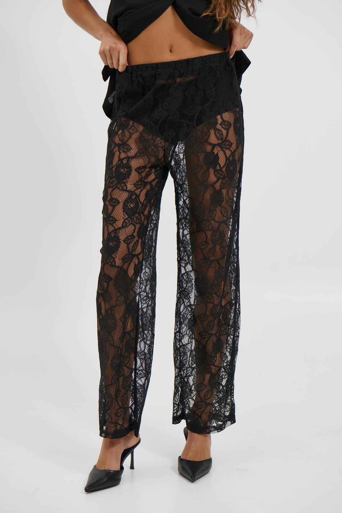 Tamika Lace Pant Black