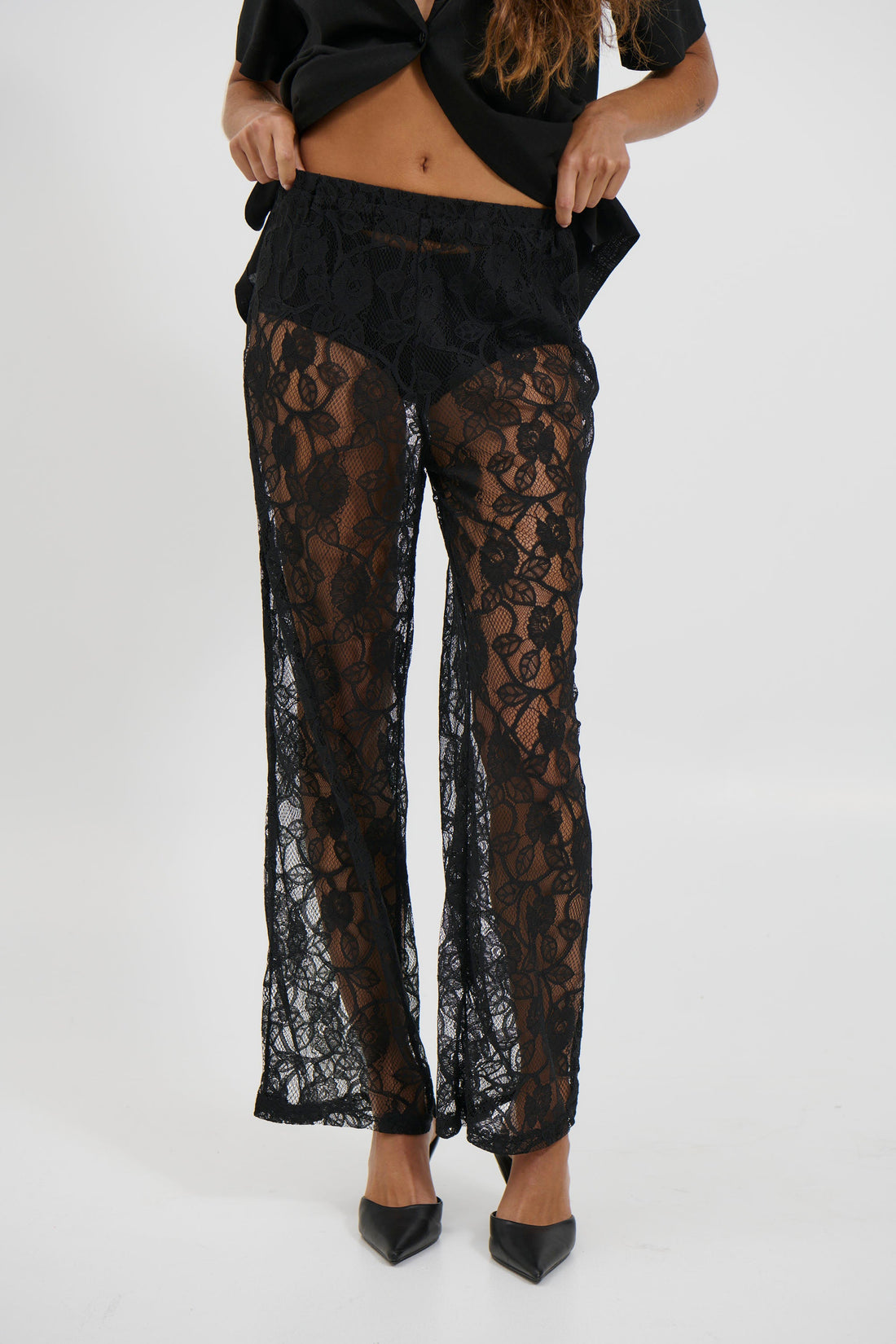 Tamika Lace Pant Black